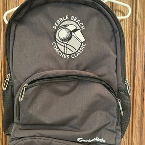 TaylorMade Gray Backpack with White Pebble Beach Logo